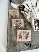 Western Floral Fan Studs - Laundry Dae