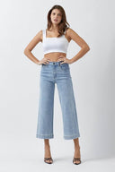 Wide Leg Cropped Jean w/ Clean Hem - Laundry Dae