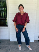 Cabernet Bubble Blouse Entro