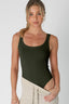 Ribbed Scoop Neck Bodysuit