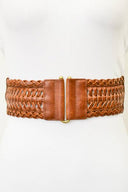 Comfortable Vegan Leather Braided Waist Belt Leto Accessories
