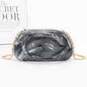 Acrylic Marble Handle Clutch 3AM BY H&D ACCESSORIES