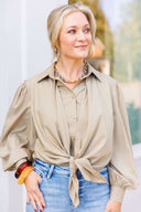 The Taupe Tiedown Top