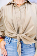 The Taupe Tiedown Top