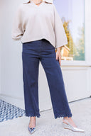 Embroidered Edge Denim Entro