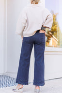 Embroidered Edge Denim Entro