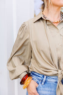 The Taupe Tiedown Top PINCH