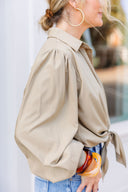 The Taupe Tiedown Top PINCH