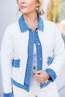 The Denim Trim Quilted Jacket Entro