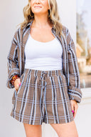 Bluewood Plaid Shorts Aureum