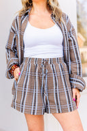 Bluewood Plaid Shorts Aureum