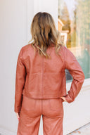 Washed Rose Leather Jacket Strut & Bolt
