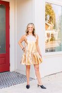 Claira Metallic Mini Dress Ciebon