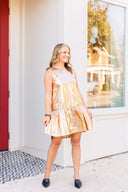 Claira Metallic Mini Dress Ciebon