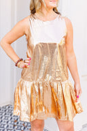 Claira Metallic Mini Dress Ciebon