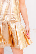 Claira Metallic Mini Dress Ciebon