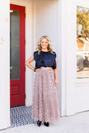 Mauve Blossom Tulle Skirt in February