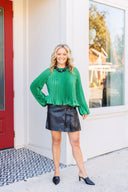 Pleated Raglan Blouse Ciebon