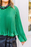 Pleated Raglan Blouse Ciebon