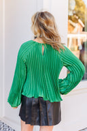 Pleated Raglan Blouse Ciebon