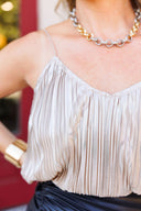 Shine Bright Pleated Tank in February