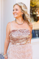 Champagne Dreams Sequin Fringe Dress Ciebon
