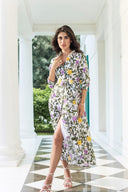 Emily Maxi Shirt Dress Tuscan Gardens Iris