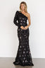 Formal Evening Gown (Midi to Long) Black Ricarica S