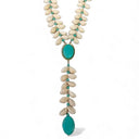 Turquoise & Seashell Necklace | Handmade Statement Jewelry Bijoux Envie Statement Jewelry