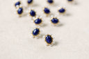 Blue Lapis and Pearl Oval Stud Earrings St Armands Designs of Sarasota