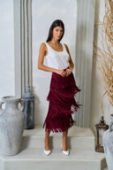 Fringe Sweater Skirt Lalavon