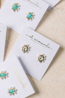 Crystal Pearl Oval Stud Earrings St Armands Designs of Sarasota