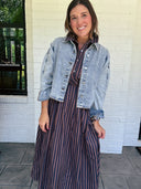 The Perfect Layer Cropped Denim Button-Down Risen