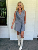 The Blue Belle Fringe Vest Dress Saints & Hearts