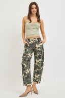 Worn-In Camo Barrel Jean Risen