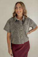 Cheetah Chic Denim Top