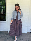 The Perfect Layer Cropped Denim Button-Down Risen