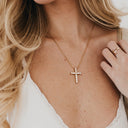 Hannah Diamond Cross Necklace WATERPROOF Wholesale Pretty Simple