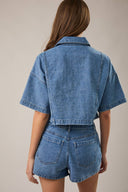 DENIM CROP SHIRT LE LIS