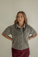Cheetah Chic Denim Top