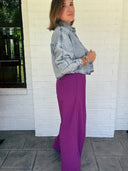 The Perfect Layer Cropped Denim Button-Down Risen