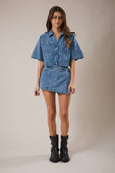 DENIM CROP SHIRT LE LIS