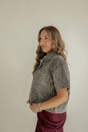 Cheetah Chic Denim Top