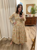 70s Floral Shirtdress