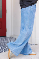 Light Wash Pleated Denim - Laundry Dae