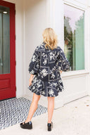 Inked Petals Mini Dress
