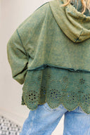 Washed Terry Eyelet Sweatshirt