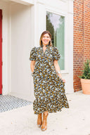 Autumn Bouquet Midi Dress