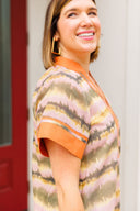 Brushstroke Shift Dress THML