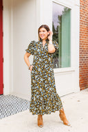 Autumn Bouquet Midi Dress